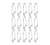 Briny River 15 Pinzas para línea Larga de Acero Inoxidable de 2 x 80 mm para Pesca con línea Larga.
