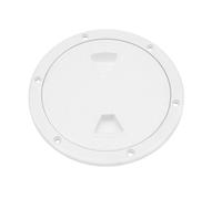 Briny River 1PC Blanco 6 Pulgadas Tapa de Escotilla de Inspección de Barco Tapa de Escotilla de Cubierta Redonda con Placa de Cubierta Desmontable Orificios Pretaladrados para Barco Marino Yate