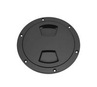 Briny River 1PC Negro 5 Pulgadas Tapa de Escotilla de Inspección de Barco Tapa de Escotilla de Cubierta Redonda con Placa de Cubierta Desmontable Orificios Pretaladrados para Barco Marino Yate