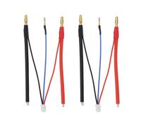 Briny River 2 cables de carga Lipo de equilibrio 2S sin estañar a conectores bala de 4 mm y 2 mm para RC DIY