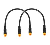 Briny River 2 cables de extensión M8 de 3 pines impermeables macho a macho para faros delanteros de bicicleta eléctrica