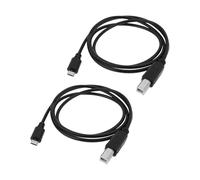 Briny River 2 cables de impresora micro USB de 5 pines macho a USB tipo B con función OTG para impresora, escáner, piano electrónico, 1 m