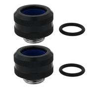 Briny River 2 Conectores de Refrigeración Líquida G1/4" para Tubos Rígidos de 14 Mm Compatible con PC Sistemas de Refrigeración Líquida Color Negro
