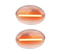 Briny River 2 luces LED de 12 V CC para coche, intermitentes laterales ámbar, 63137298582, compatible con BMW Mini Cooper R55 R56 R57 R58 R59 (lente transparente)