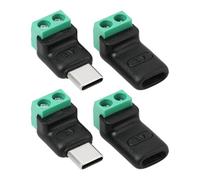 Briny River 2 pares de terminales de 2 pines a USB tipo C macho/hembra de 15 W 5 V/3 A para teléfono móvil y computadora