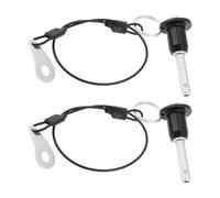 Briny River 2 pasadores de liberación rápida de acero inoxidable de 6 x 20 mm con cordón de asa, adecuados para toldo de bisagra de cubierta de barco