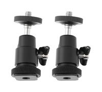 Briny River 2 Piezas Adaptador de Bola de ángulo Ajustable de 360 Grados con Tornillo Estándar de 1/4 de Pulgada Compatible con Trípode Monopié.