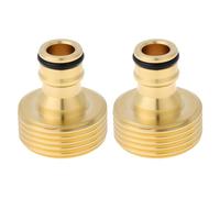 Briny River 2 Piezas Adaptador de Grifo Conector Rápido con Rosca Macho de 1 Pulgada para Manguera de Jardín Compatible con Gardena Sistema de Enchufe