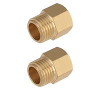 Briny River 2 Piezas Adaptador de Latón M12 X 1 Mm Hembra A 1/4 BSP Macho para Conexión de Tuberías de Agua de Equipos Neumáticos.