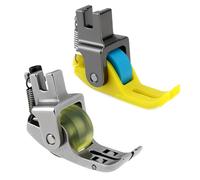 Briny River 2 Piezas de Prensatelas de costura con rodillos 1 rodillo + 3 rodillos prensatelas de rueda estrecha apto para la mayoría de máquinas de coser industriales