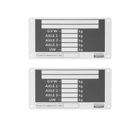 Briny River 2 placas de peso para remolque, placa de peso de aleación de aluminio en blanco, 115 x 63,5 x 0,7 mm, para remolques de triple eje sin freno