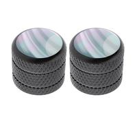 Briny River 2 pomos de doble línea de acero con carcasa blanca compatibles con Fender compatible con bajo eléctrico Telecaster, color negro