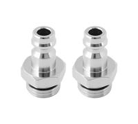 Briny River 2 Tapones de Aire Comprimido NW5 BA G1/4" con Rosca Externa Izquierda Macho Kit de Conexión Rápida Tapón de Cobre Niquelado para Accesorios de Aire Comprimido