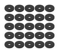 Briny River 25pcs Arandelas Planas de Goma de 1/4" de Diámetro Interior x 1" de Diámetro Exterior x 1/8" de Espesor Arandelas de Goma EPDM para La Construcción Automotriz Electrónica Plomería Marina