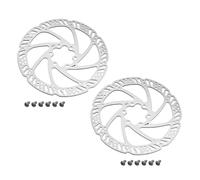 Briny River 2X Discos de Freno TR160?24 de 160 Mm Y 6 Agujeros con Tornillos para Bicicletas de Montaña Y Carretera