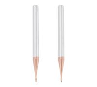 Briny River 2x Fresas de Punta Esférica de 1,0 Mm con Revestimiento de AlTiN HRC55 de Carburo de Tungsteno para Grabado CNC