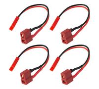 Briny River 4 adaptadores de conector hembra en T a hembra JST de 10 cm y 20 AWG para baterías Lipo de vehículos RC