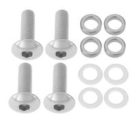 Briny River 4 Juegos de Pernos para Guardabarros de Carenado de Motocicleta M6x20mm Y Collares de 6x9x3mm Y Arandelas M6x12x1mm Compatible con Triumph