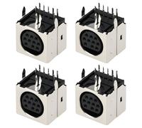 Briny River 4pcs Conectores de Audio Y Vídeo con Puerto AV Mini DIN10P de Repuesto para Reparación de Placa PCB Compatible con Sega Saturn