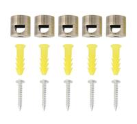 Briny River 5 ganchos para lámparas de techo, cable para cables textiles, cables de lámpara de PVC, soporte de cable de superficie para cable de tela de menos de 7,8 mm (bronce)