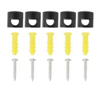 Briny River 5 Ganchos Tipo Gancho para Lámparas de Techo Cables Textiles Cables de Lámpara de PVC Soporte de Cable de Montaje en Superficie para Cables de Tela de Menos de 7,8 Mm/0,31 Pulgadas (Negro)