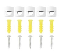 Briny River 5x Ganchos Tipo Gancho para Lámparas de Techo Cables Textiles Cables de Lámpara de Soporte de Cable de Montaje en Superficie para Cables de Tela de Menos de 7,8 Mm/0,31 Pulgadas (blanco)