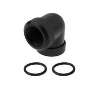 Briny River Adaptador de tubo duro G1/4 de 90 grados TWT90KNS-K12 para tubo rígido OD14 mm (negro)