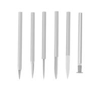 Briny River Juego de 6 brocas de tallado de madera con vástago de 3 mm compatibles con herramientas rotativas D-remel, accesorios de brocas de grabado