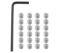 Briny River Juego de 60 Tornillos Hexagonales de Acero Inoxidable de 10-32 X 3/16" con Llave para Manijas de Puertas Perillas Cerraduras Y Maquinaria de Precisión