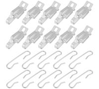 Briny River Juego de 90 Clips Espaciadores para Techo Antihielo Clips para Cables Calefactores para Colgar Luces Exteriores 44 X 13 X 12,6 Mm 47 X 10 Mm