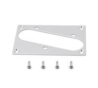 Briny River Marco de Montaje para Pastillas de Puente de Guitarra Compatible con Telecaster Tele Guitarras de 77 X 50 Mm (plateado)