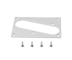 Briny River Marco de montaje para puente de guitarra compatible con guitarras Telecaster Tele 77 x 50 mm (plateado)