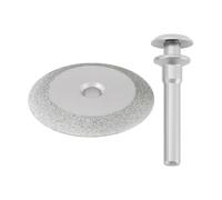 Briny River Muela de Diamante de Doble Cara de 45° con Vástago de 1/4 Pulgada para Roscas Tungsteno Reparación Y Afilado de Cuchillas de Cortacésped