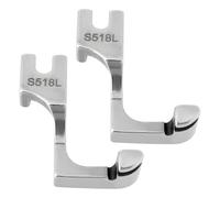 Briny River Prensatelas de metal con cremallera invisible de una sola cara S518L, para máquina de coser, apto para la mayoría de máquinas de coser industriales, 2 unidades