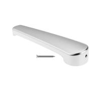 Briny River Tirador de puerta de baño con agujero de 7 mm para caravanas, autocaravanas con tornillo de fijación, color plateado