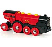 Brio 33223 - Locomotora a Pilas con Movimiento y Sonido, Color Rojo