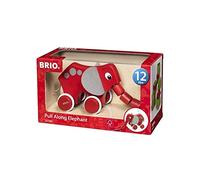 BRIO Elefante Tirar a lo Largo de Juguete para niños de 12 Meses y más, Multicolor (30186)