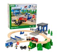 BRIO - Ferrocarril de Madera Brio World 33845, Gran Set de policía Deluxe | Juego de 34 piezas de tren de madera con temática policial, juguete para niños y niñas