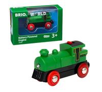 BRIO - Locomotora a Pilas, Color Verde (33595) | Tren de madera Locomotora a pilas verde, para niños a partir de 3 años, durante el juego ferroviario, en circuitos de madera.