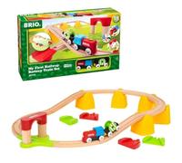 BRIO - Mi Primer Circuito de Tren con Tren a Pilas (33710) | Set de tren de madera Mi primer circuito de tren con tren a pilas, para niños a partir de 18 meses, para ampliar el circuito.