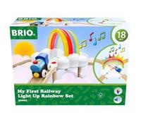 BRIO -Mi Primer Circuito de Tren: Set de Arcoíris Brillante, Circuito de Tren con Luces y Sonidos, 11 Piezas, Edad 18+ Meses