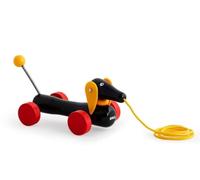 BRIO Juguete de arrastrar, diseño de perro en color negro