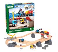 BRIO® WORLD Ferrocaril de madera Circuito para el transporte de rocas 22210