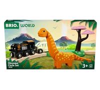 BRIO - Set Circular Jurásico, Juguete Madera, Dinosaurios, Circuitos, Juguetes niños 3 años, Compatible con Otros Sets, Set de construcción 12 Piezas