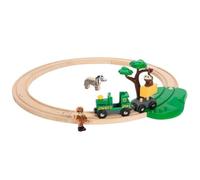 BRIO - Set de Inicio Ferracarril Safari, Ferrocarriles, Set de Construcción de Madera, Tren Juguete, Juguetes Niños 3 Años o más, Juegos Educativos 3 Años