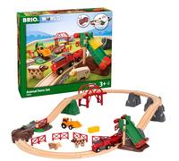 BRIO - Set Granja de Animales, Ferrocarriles, Set de Construcción de Madera, Tren Juguete, Juguetes Niños 3 Años o más, Juegos Educativos 3 Años