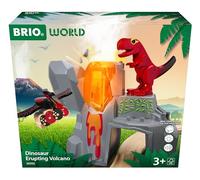BRIO - Volcán Jurásico en Erupción, Tren Juguete, Madera, Juguetes niños 3 años, Compatible con Otros Sets, Set de construcción 5piezas