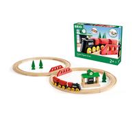 Brio World - 33028 Classic Figura 8 Set - 22 piezas de tren de madera Juego de tren con accesorios y vas | Mejora la creatividad | Juguetes compatib