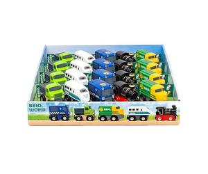 BRIO World 36034 - Minitrenes y vehículos - Locales de Juguete, Camiones y Coches, Accesorios de Tren de Madera, Tren de Juguete para niños a Partir de 3 años