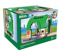 BRIO World Central Train Station for Kids, Wooden Railway Station with Ticket Ma